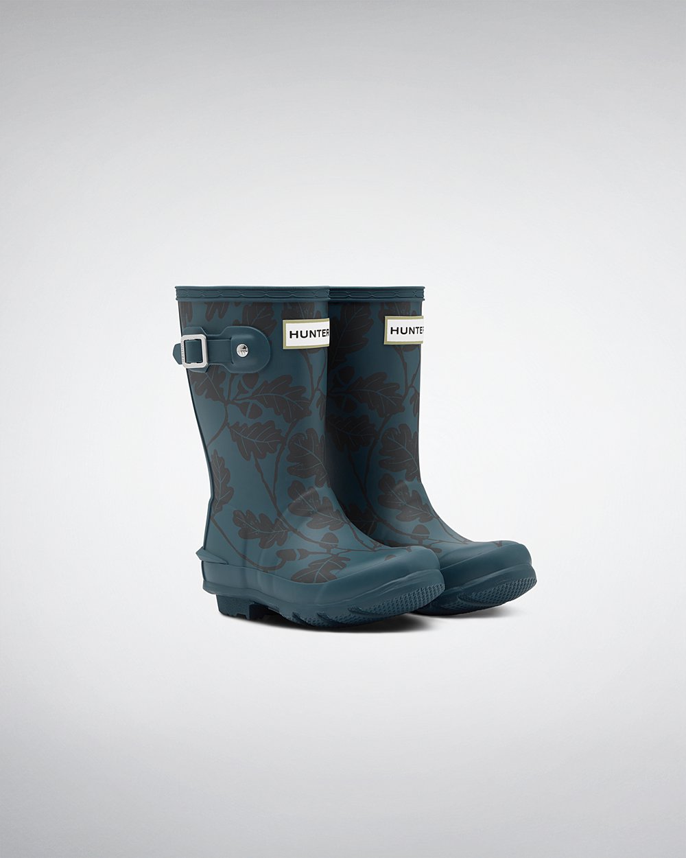 Hunter Niños Original Big National Trust Print - Botas de Lluvia Azules - 972-DQFSHR